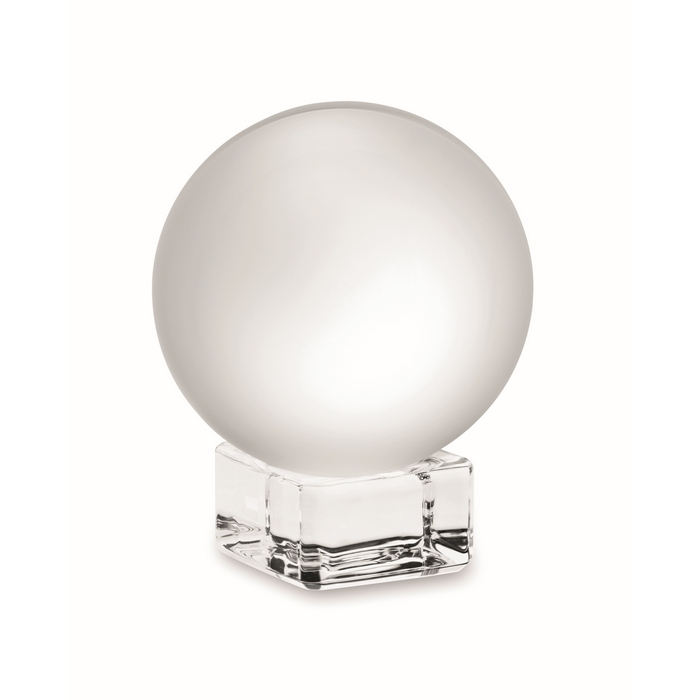 Round glass trophy, matching base, customisable
