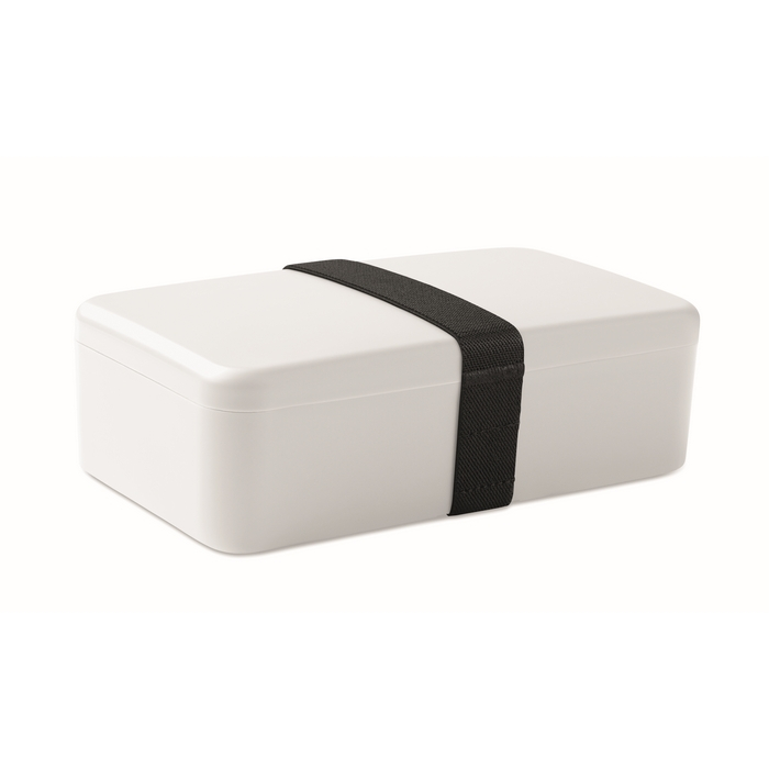 Plastic lunchbox, elastic closing band, 750 ml