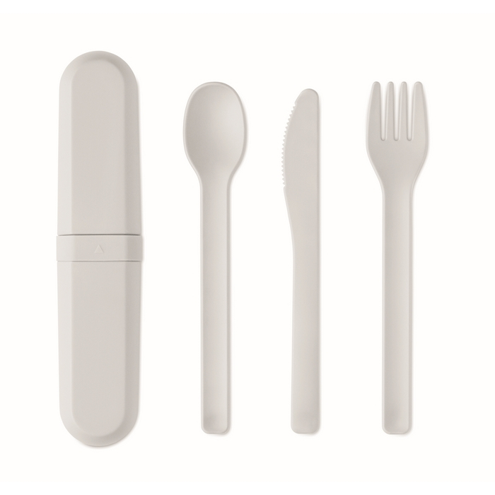 Set of 3 reusable sustainable cutlery, matching case