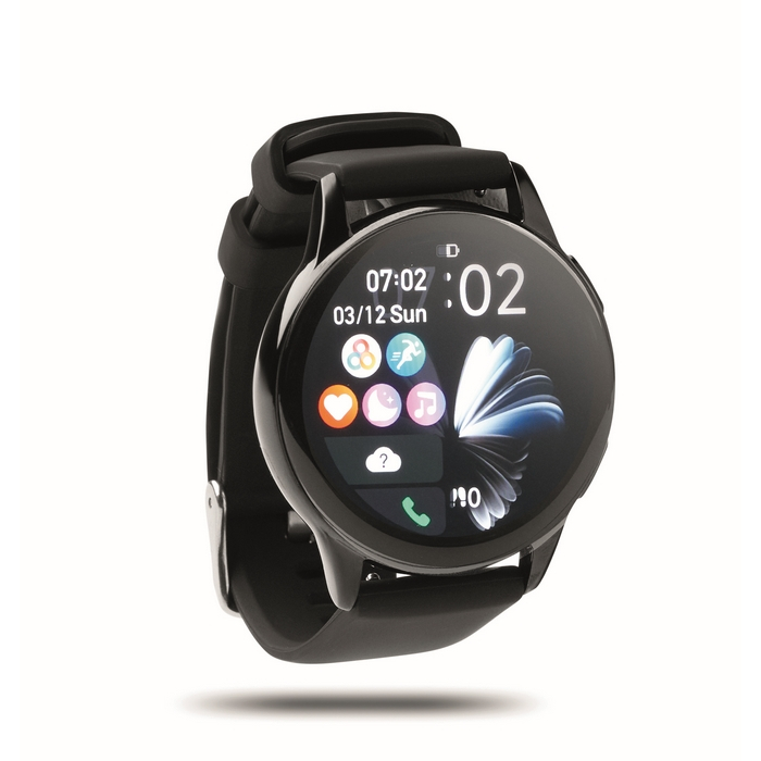 Waterproof wireless smartwatch, silicone strap