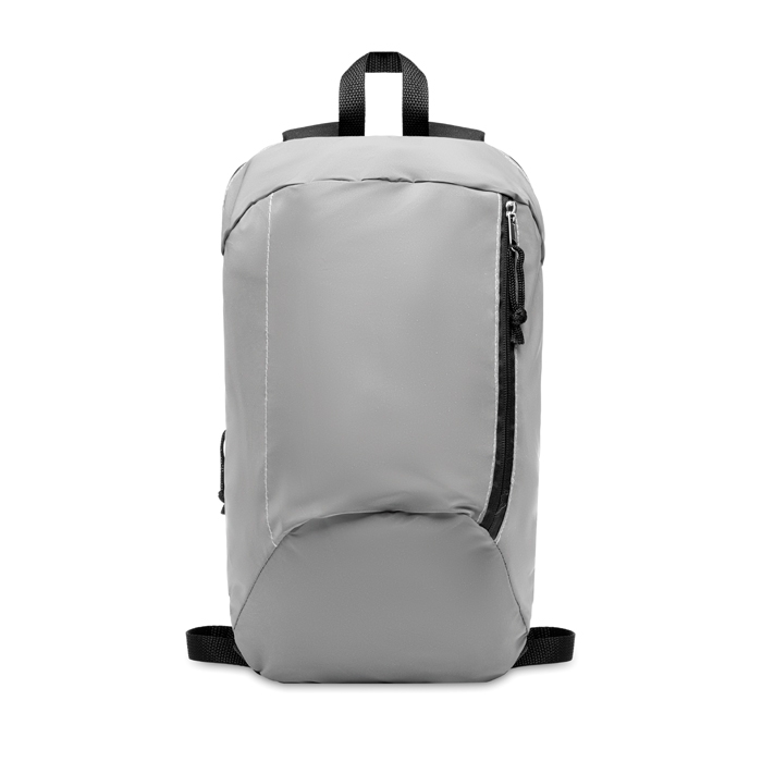 Hiking backpack made of polyester with a reflective surface