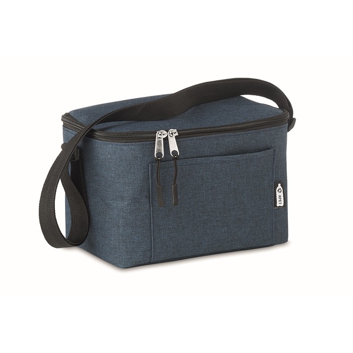 Cooler bag, recycled plastic. Holds 6 cans for promotions