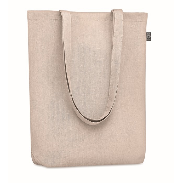 Hemp shopping bag with bottom gusset, 200 g/m2