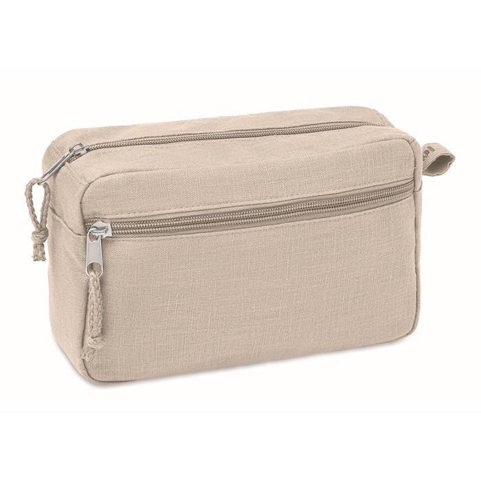 Eco toiletry bag made of hemp. Go green, 200 g/m2