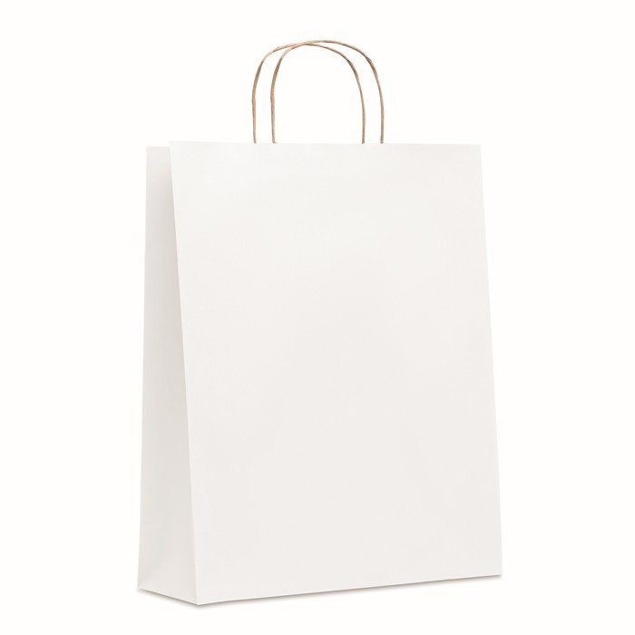 Large recycled paper bag in many colours, 90 g/m2