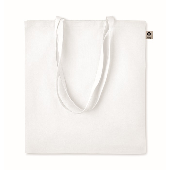 Economical organic tote bag in organic colours, 140 g/m2