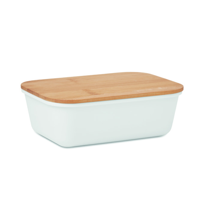 Lunch box with natural look bamboo lid, 1 L