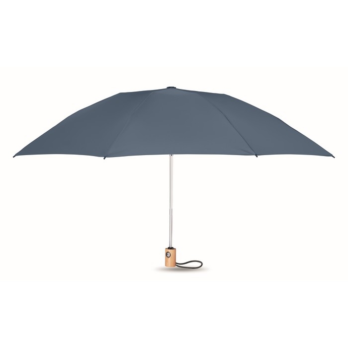 Foldable automatic pocket umbrella, RPET, bamboo handle, Ø 107