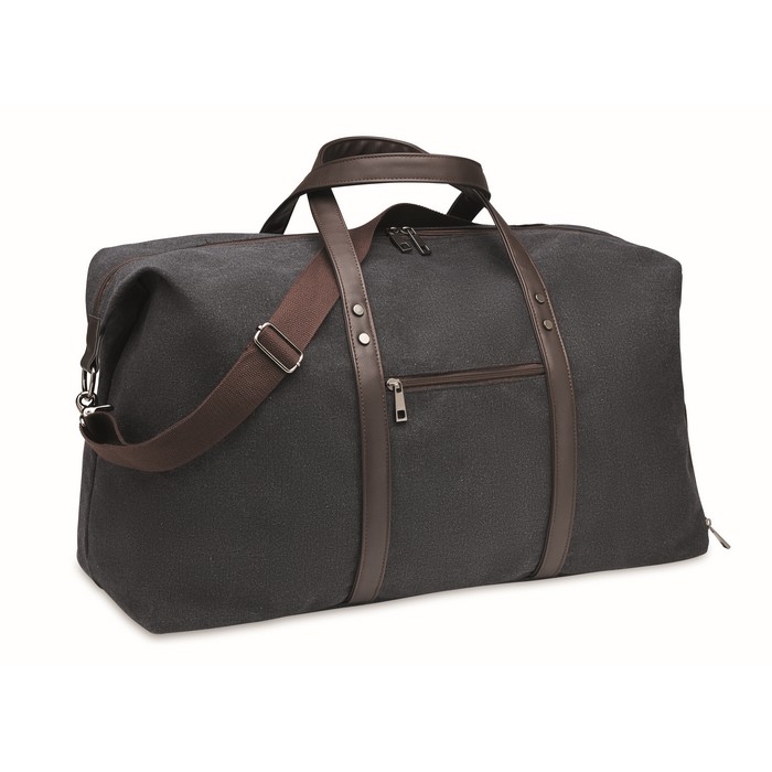 Perfect bag for short trips, canvas and recycled PU