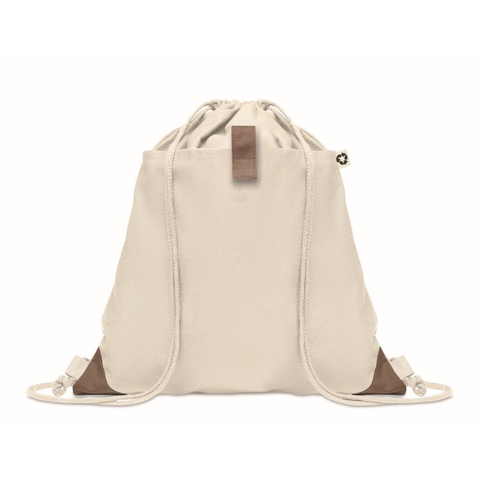 Drawstring bag made from recycled cotton, 220 g/m2
