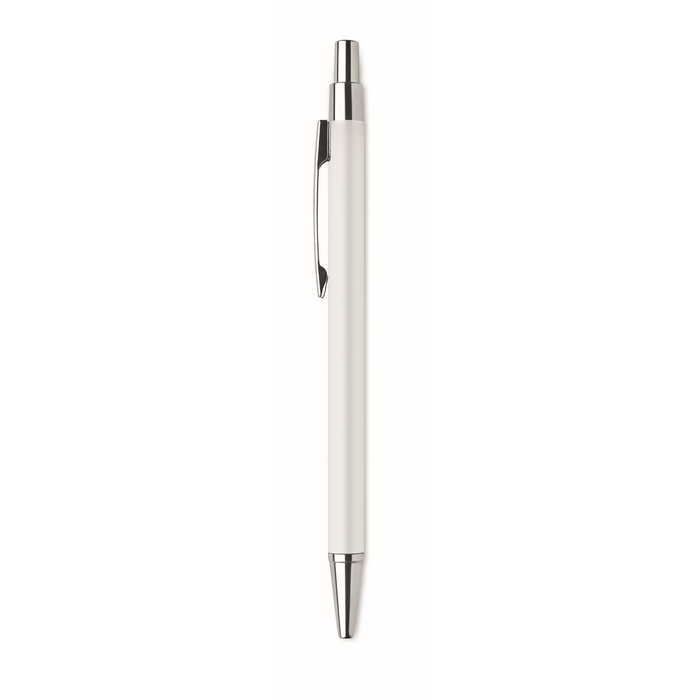 Eco-friendly ballpoint pen in recycled aluminium with blue ink