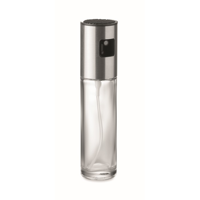 Oil sprayer with glass body and stainless steel lid