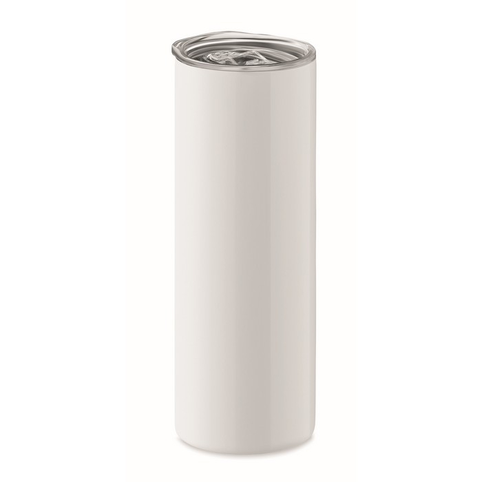 White stainless steel thermal mug, 590 ml