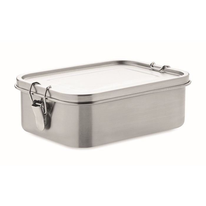 Large steel lunch box with divider, 1.2 L