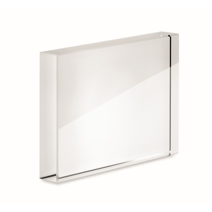 Glass trophy, doubles as a picture frame