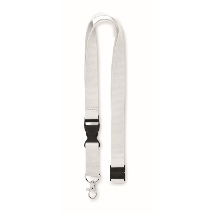 Lanyard with removable buckle and safety lock