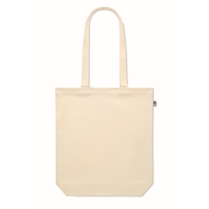 Sturdy organic canvas bag, bottom gusset, 270 g/m2