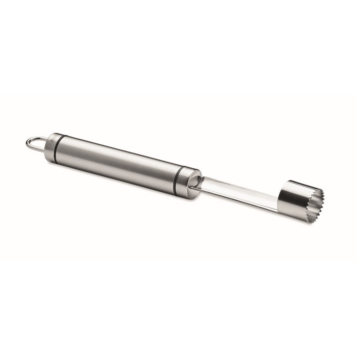 Stainless steel fruit corer. A practical promotional gift