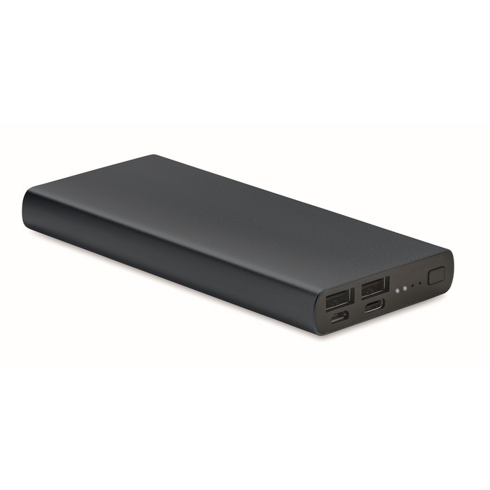 External aluminium charger with fast charge tech, 10,000 mAh