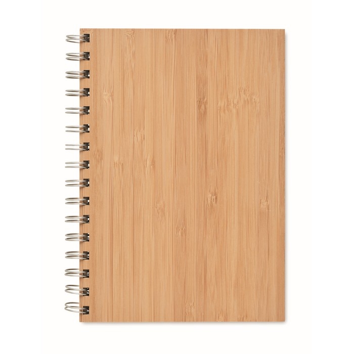 Notebook with bamboo cover and cream pages, A5