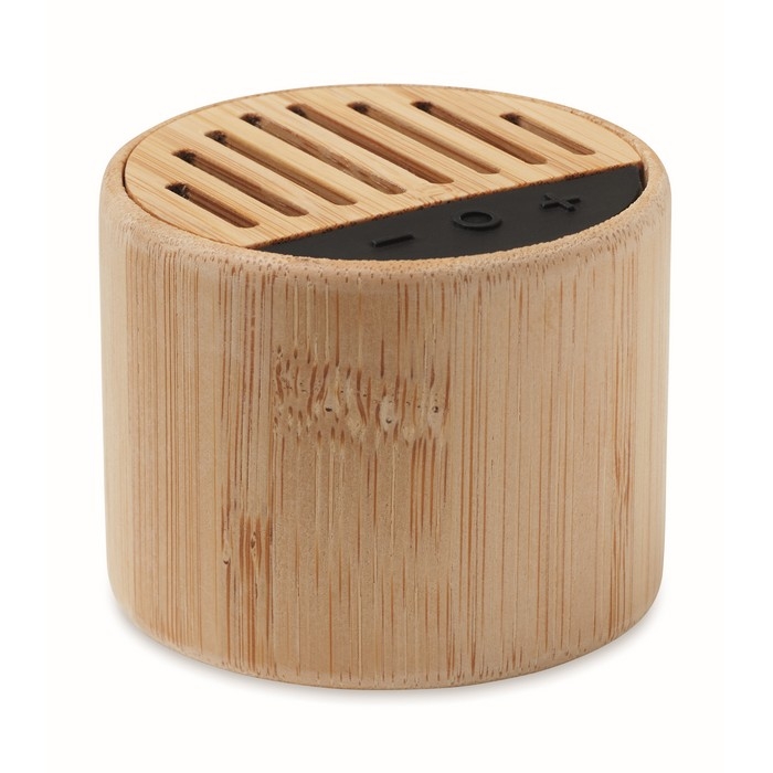 Wireless 5.3 Bluetooth speaker made of bamboo with LED light