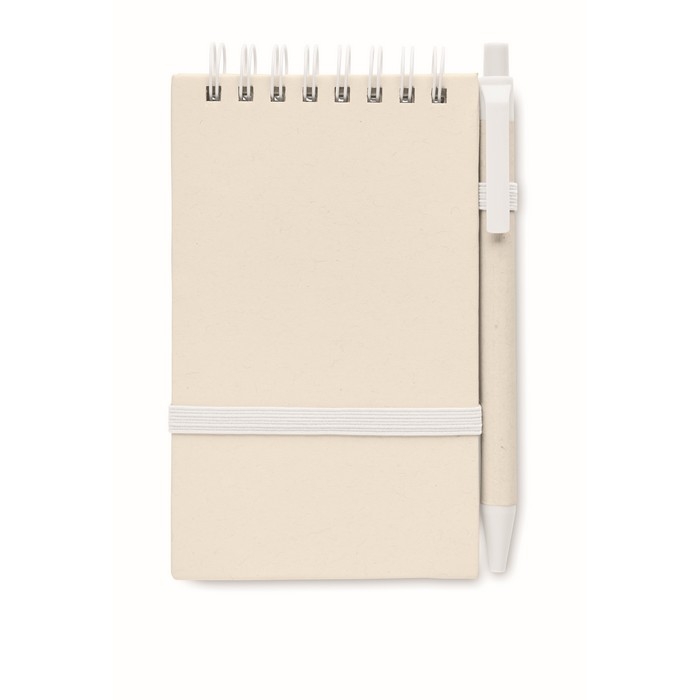 Notepad & matching pen made from recycled milk cartons, A6