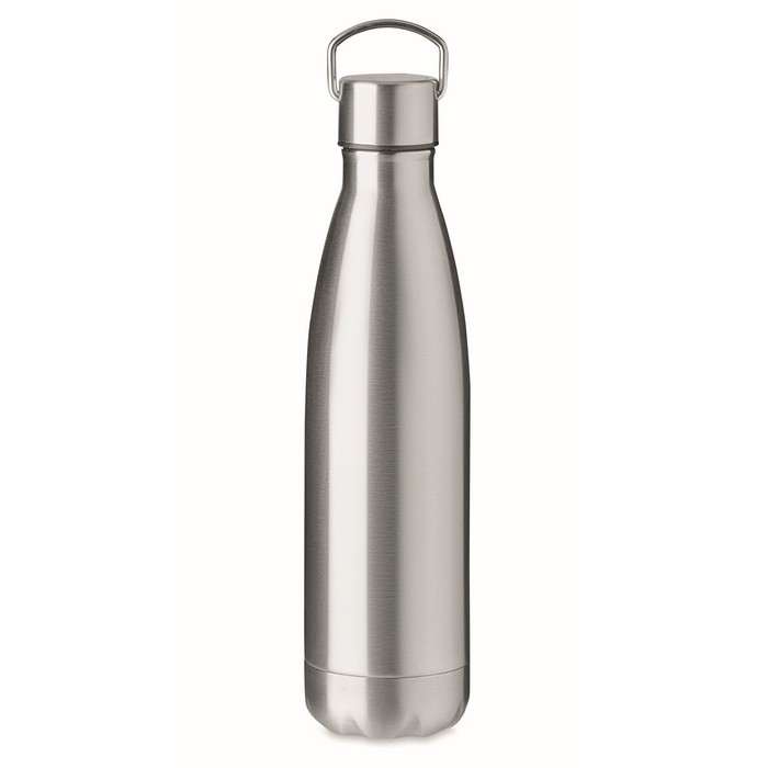 Steel bottle with closure and handle, 500 ml