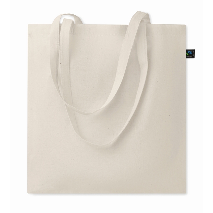 Fair trade cotton tote bag with 70cm handles, 180 g/m²