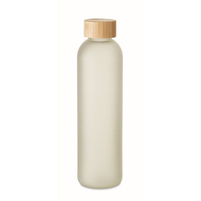 Glass bottle suitable for sublimation with bamboo lid, 650ml