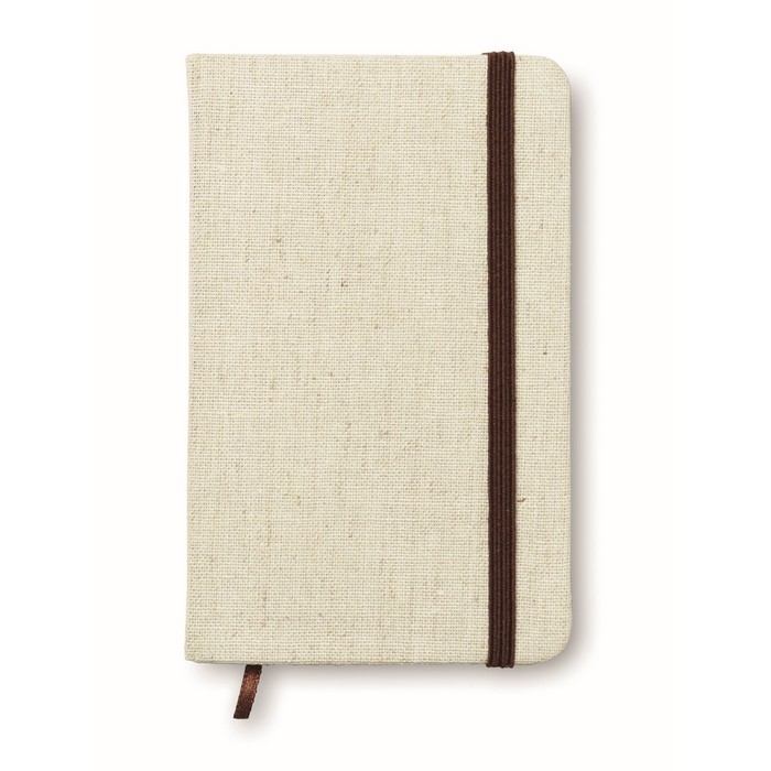 Print lined A6 notebook with canvas cover