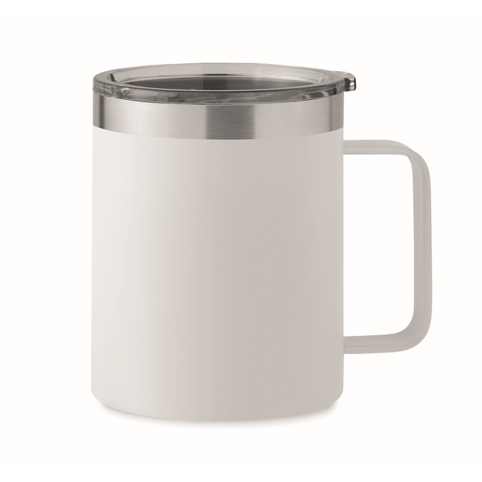 Recycled stainless steel leakproof mug with lid, 300ml