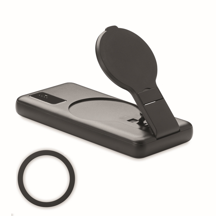 Magnetic wireless charger with power bank, fast charging, 15W