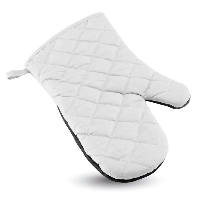 Practical cotton oven glove with a rubberized side