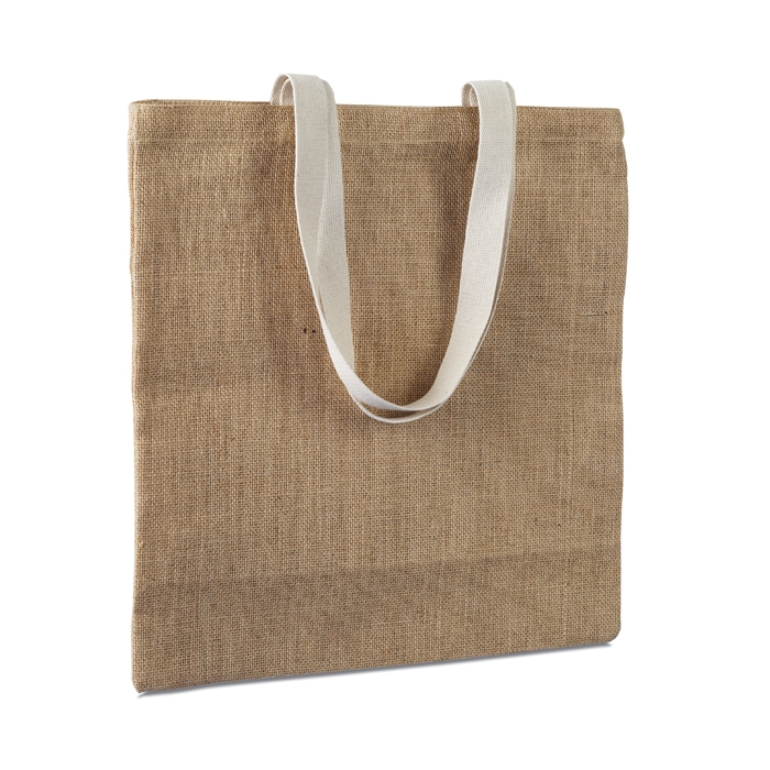 Affordable jute bag with cotton handles