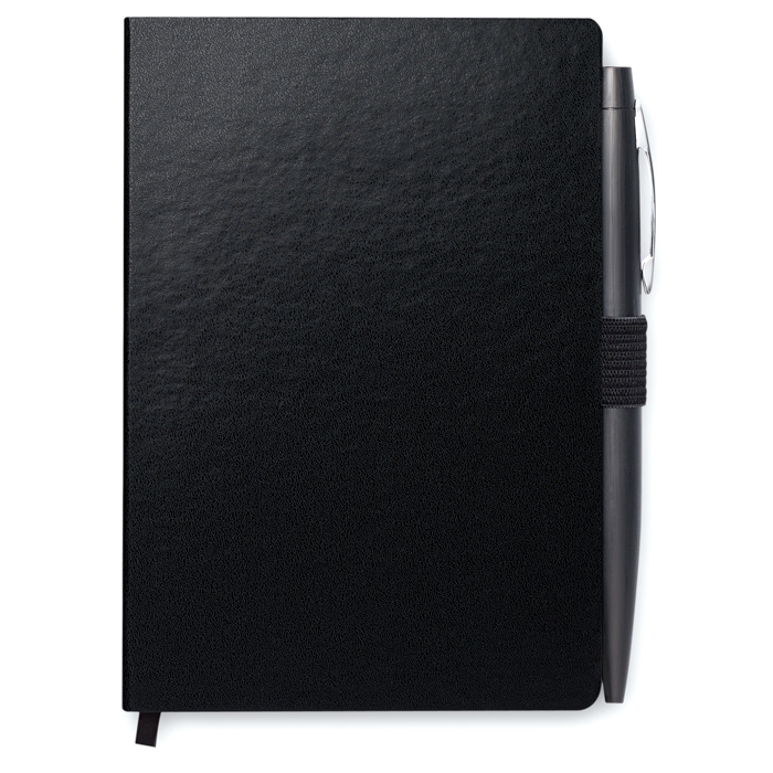Notebook with lined paper and ballpoint pen, A6