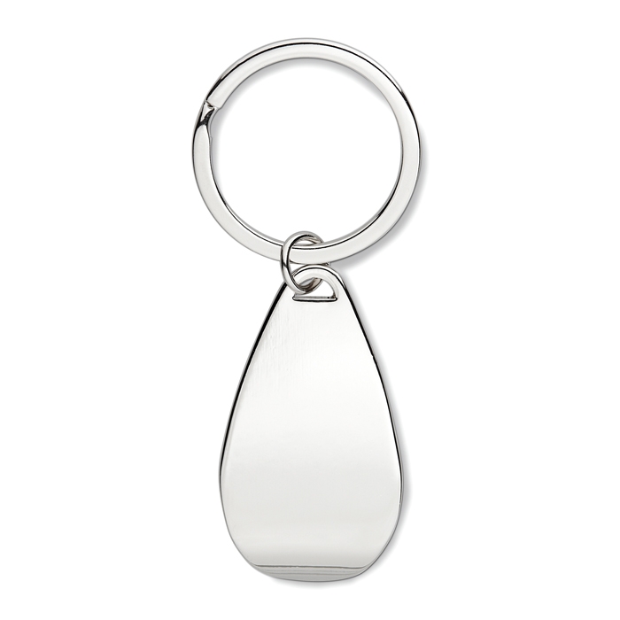 Keyring with metal bottle opener in an elegant design