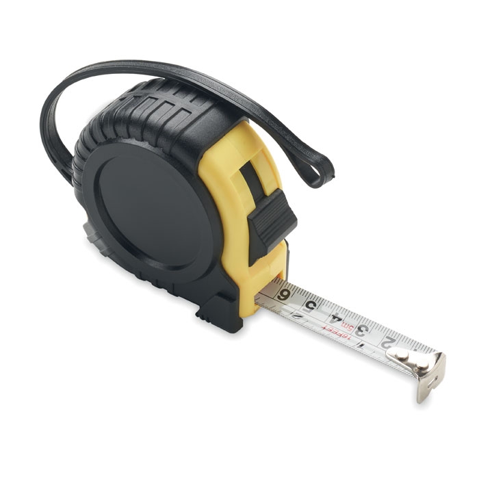 5m long tape measure, roll-up system, black & red ABS housing