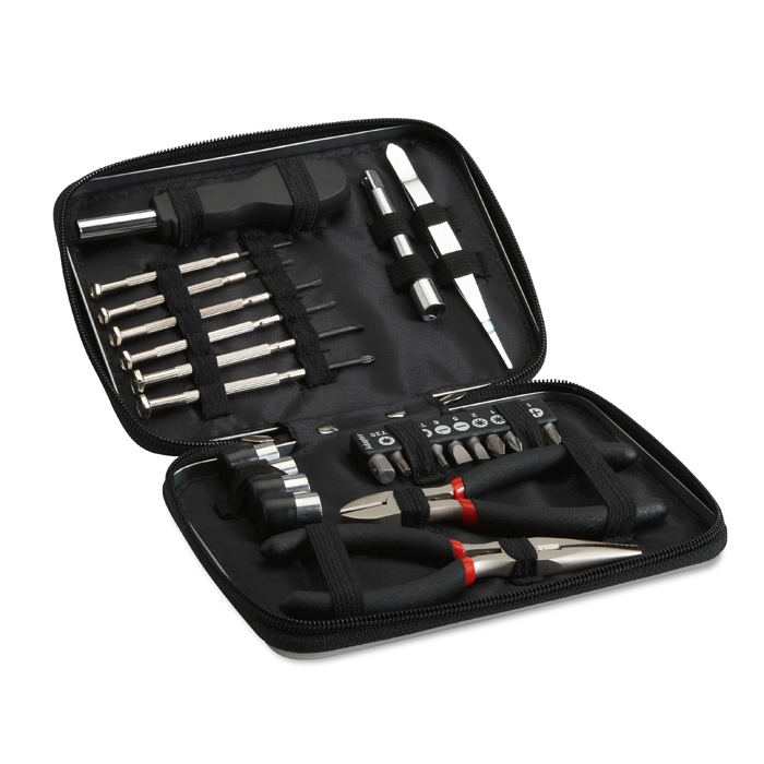 Practical tool set in an aluminium case