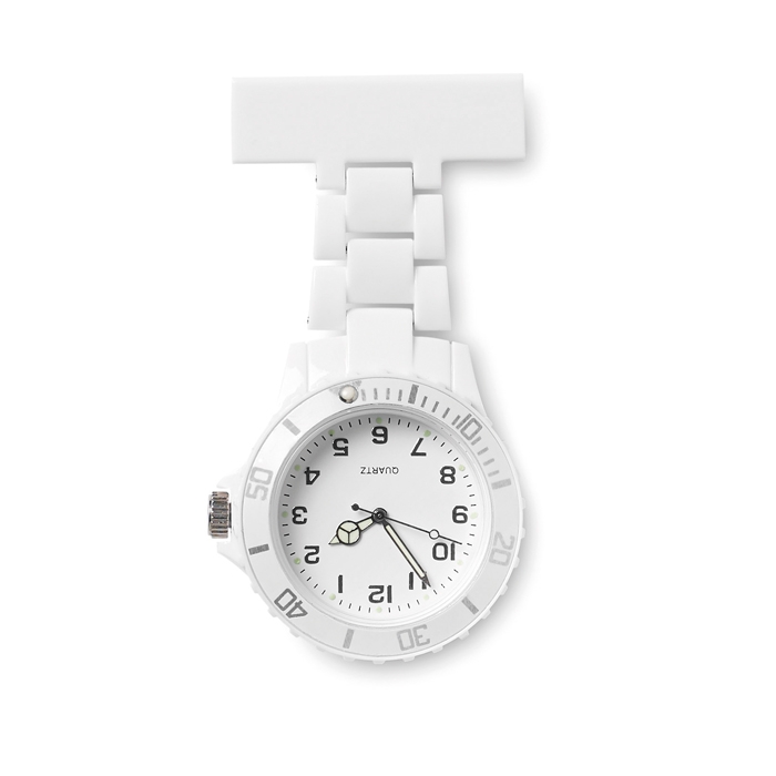 White nurse lapel watch