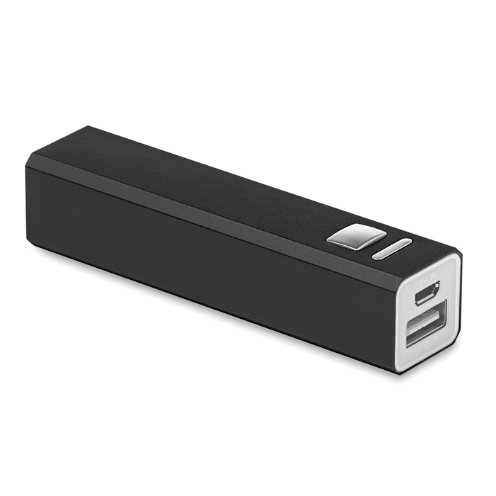 Aluminium power bank,  2,200 mAh