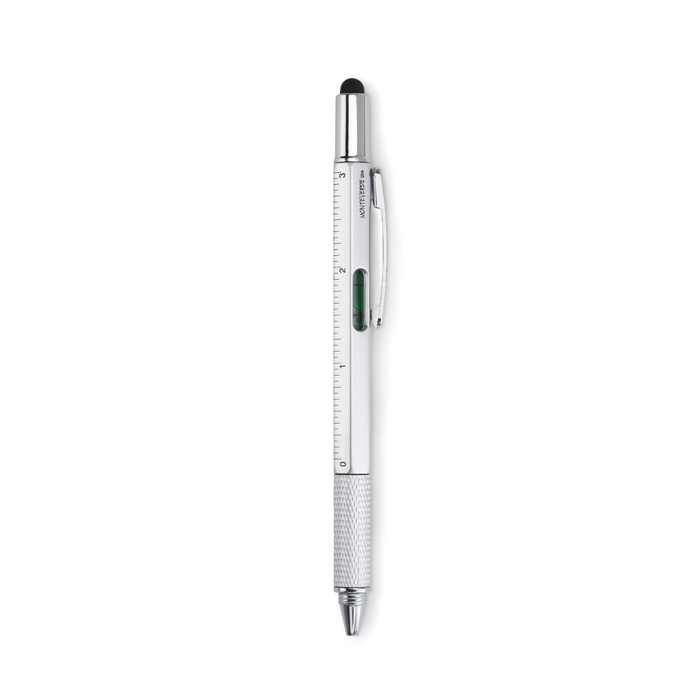 Multifunctional ballpoint pen with mini spirit level