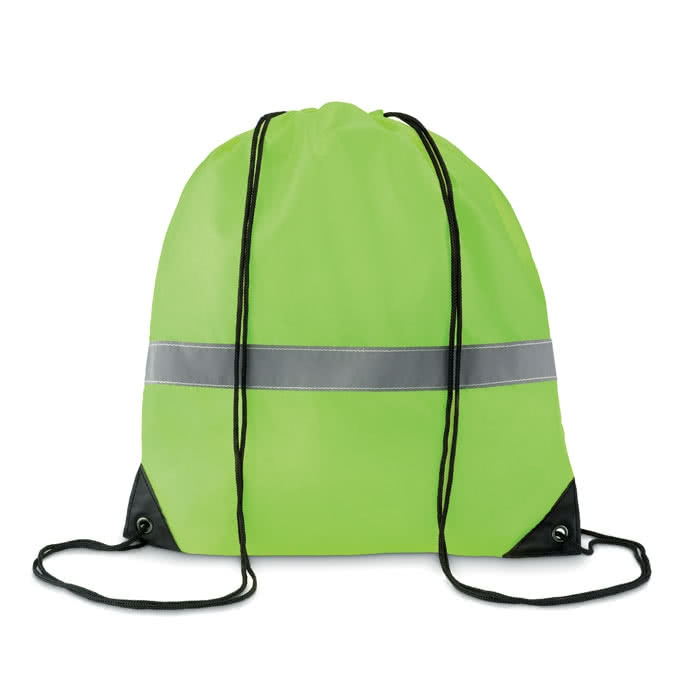 Polyester reflective drawstring bag