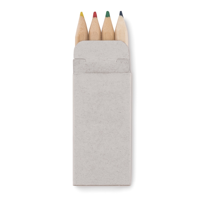 Box of 4 coloured pencils as a promotional gift for kids