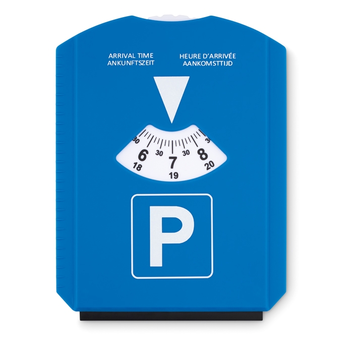 Ice scraper with parking meter, for promotions