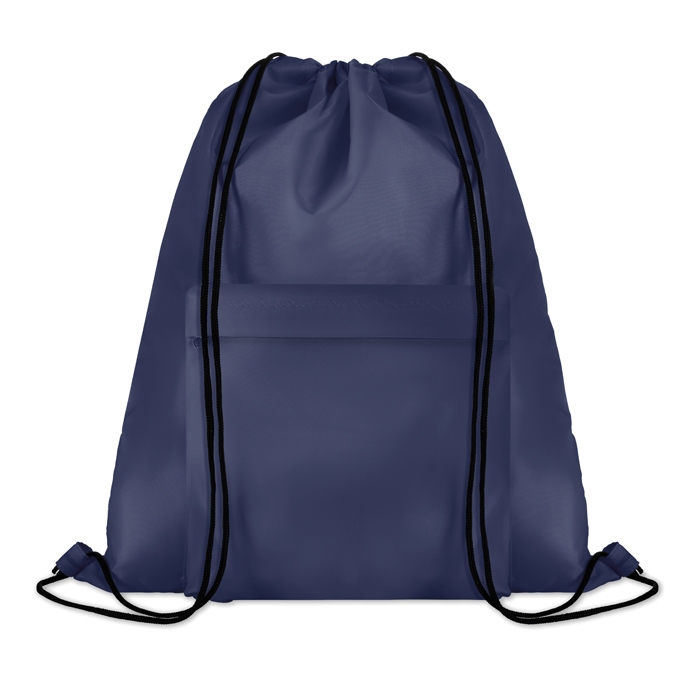 Dawstring bag with front pocket made of polyester