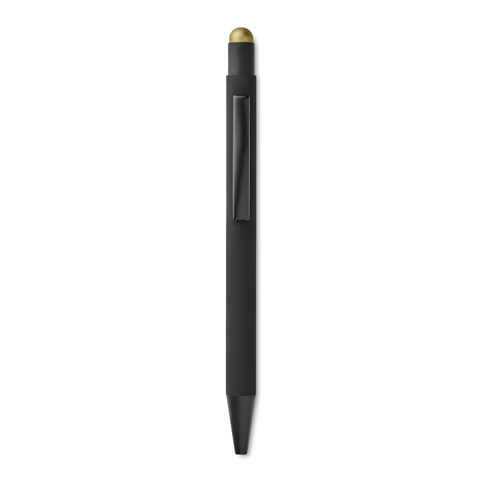 Corporate pen with push button
