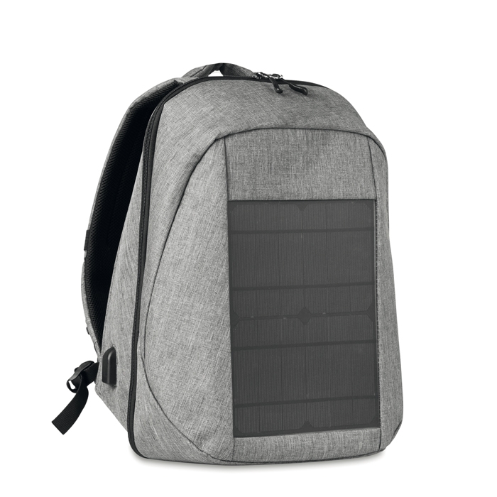 Laptop backpack with solar charger as promotional gift, 13''