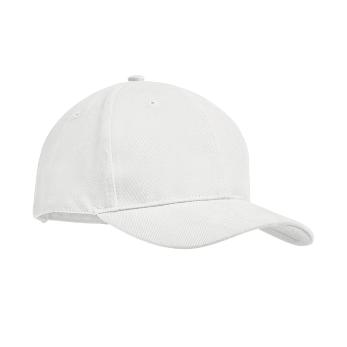 Promotional baseball cap with 6 panels and tuck tab