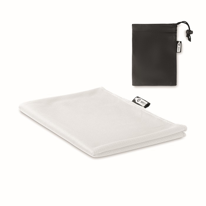 Sports towel made of RPET in a sleeve for gym