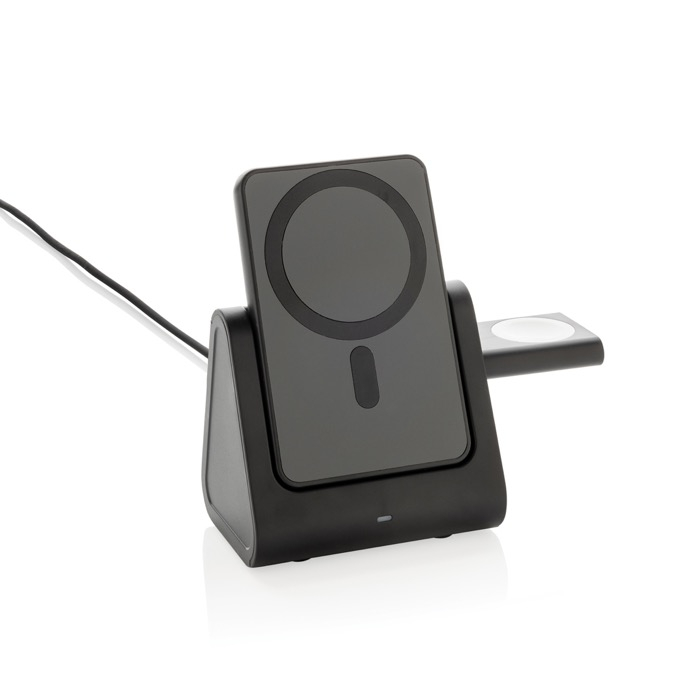 Recycled plastic wireless charger with 3-in-1 charging stand
